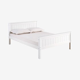 Harmony Wood Platform Bed - White
