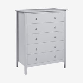 Simplicity 5-Drawer Chest - Dove Gray