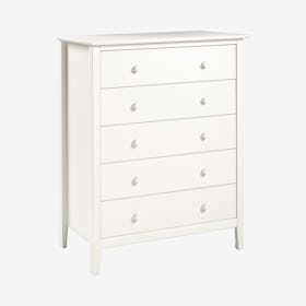 Simplicity 5-Drawer Chest - White