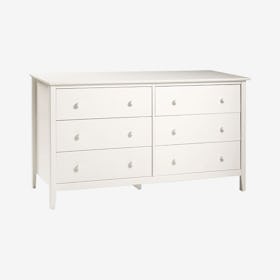 Simplicity 6-Drawer Dresser - White