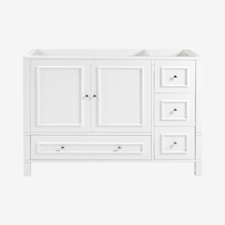 Williamsburg 4-Drawer Vanity Cabinet with Doors - White