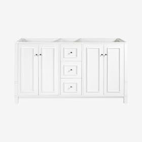 Williamsburg 3-Drawer Vanity Cabinet with Doors - White
