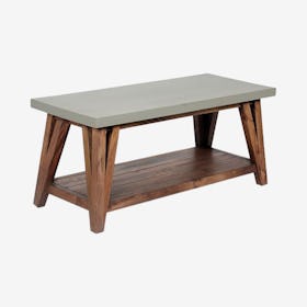Brookside Wood with Concrete-Coating Coffee Table