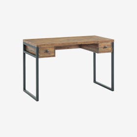 Claremont Rustic Wood & Metal Desk
