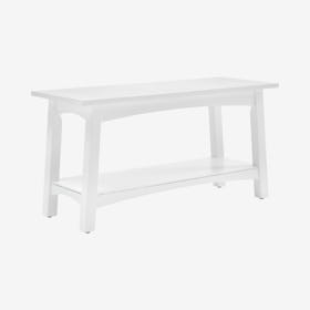Craftsbury Wood Entryway Bench - White