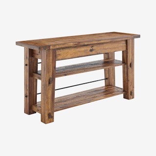 Durango Industrial Wood 2-Shelf Console Table