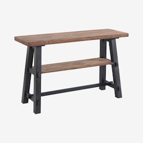 Adam Solid Wood Console Table with Shelf