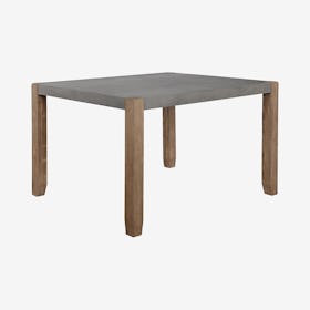 Newport Faux Concrete & Wood Dining Table