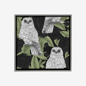 Owls and Roses Square Tray