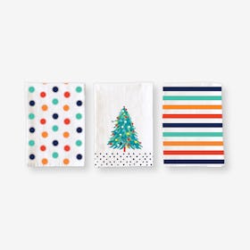 Festive Holiday Kitchen Towels - Set of 3