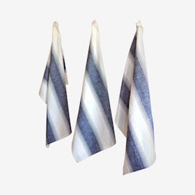Ombre Kitchen Towels - Navy - Set of 3