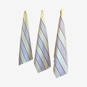 Stripe Kitchen Towels - Light Green - Set of 3