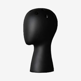 Head Shaped Flower Vase - Black