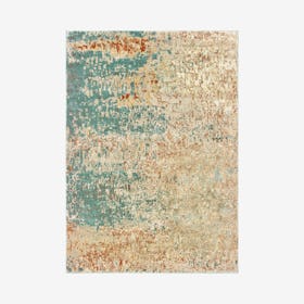 Carson Area Rug - Blue / Orange - Abstract