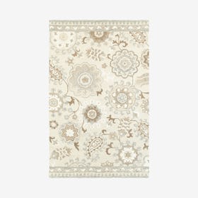 Craft Wool Area Rug - Ivory / Gray