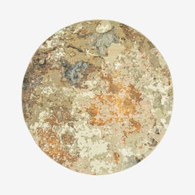 Evolution Round Area Rug - Gold / Beige