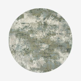 Evolution Round Area Rug - Blue / Green