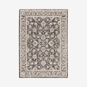 Maharaja Area Rug - Charcoal / Ivory - Floral