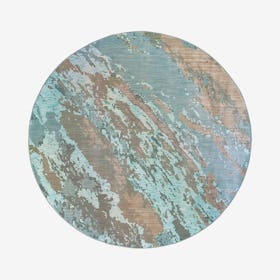 Sedona Round Area Rug - Blue / Gray