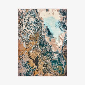 Sedona Area Rug - Blue / Gold - Abstract