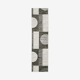 Strada Runner Rug - Charcoal / Grey