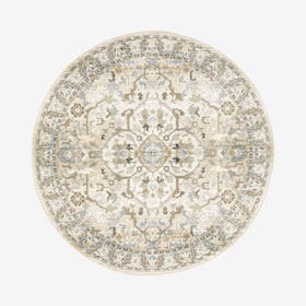 Andorra Round Area Rug - Beige / Ivory