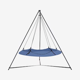 Hangout Pod Circular Hammock Set - Ink Blue