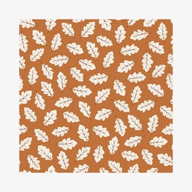 Oak Leaves Wallpaper - Camel