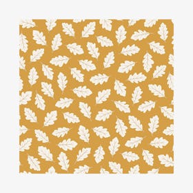 Oak Leaves Wallpaper - Curry