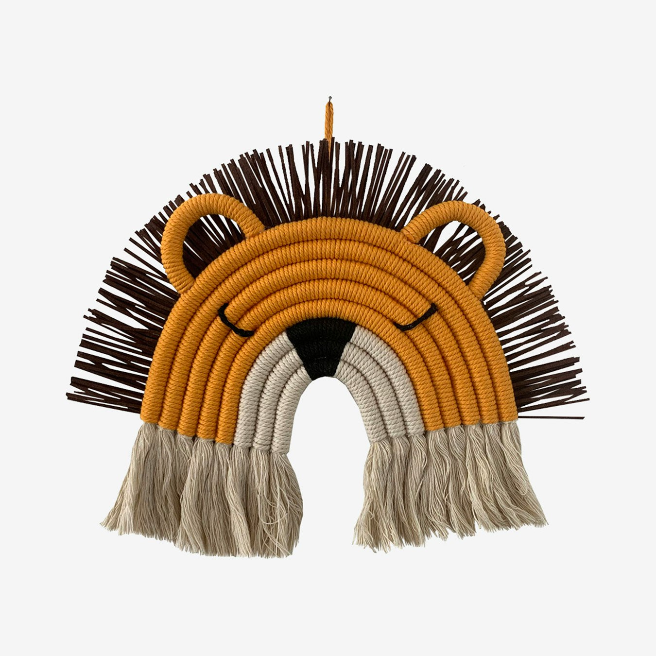 Lewis Lion Macramé Wall Decoration by Maison Boho