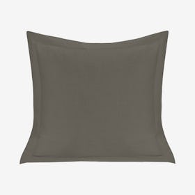Single Flanged Washed Linen Pillow - Slate