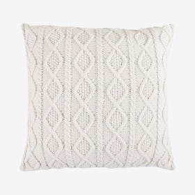 Cable Knit Sham - Cream