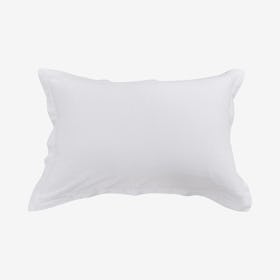 Hera Washed Linen Tailored Down-Insert Pillow - White