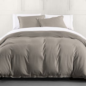 Hera Linen Duvet Cover - Taupe