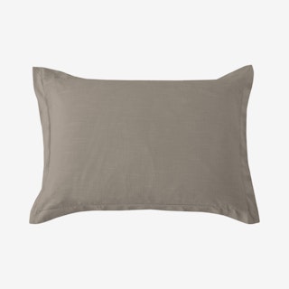 Hera Washed Linen Tailored Sham - Taupe