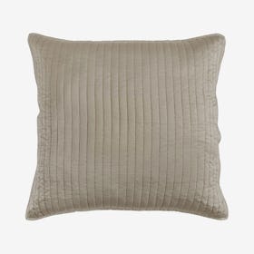 Satin Quilted Sham - Taupe