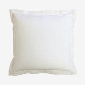 Square Linen Sham - White