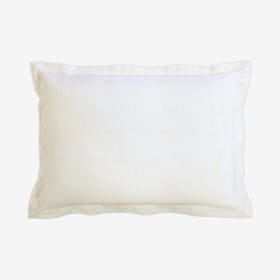 Rectangle Linen Sham - White