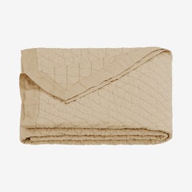 Diamond Linen & Cotton Quilt - Khaki