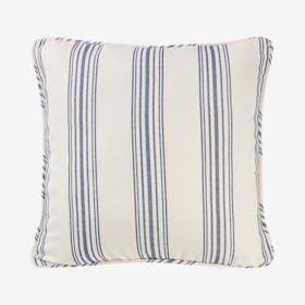 Prescott Piping Sham - White / Navy