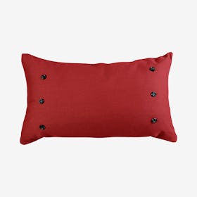 Prescott 6-Button Pillow - Red