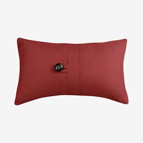 Prescott 1-Button Pillow - Red