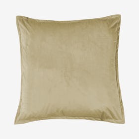 Flanged Velvet Sham - Oatmeal