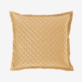 Velvet Quilted Sham - Gold