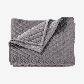 Velvet Quilt - Gray