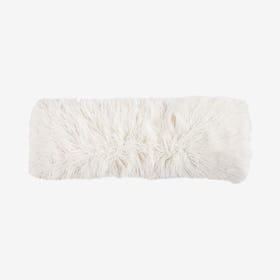 Mangolian Faux Fur Pillow - White