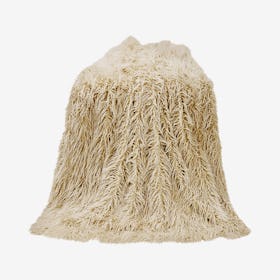 Mongolian Faux Fur Throw - Cream