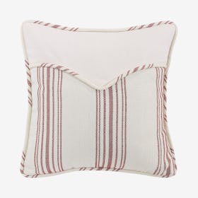 Stripe Envelope Pillow - White / Red