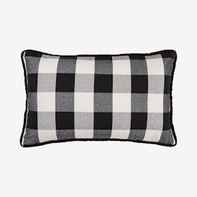 Buffalo Check Pillow - Black / Natural