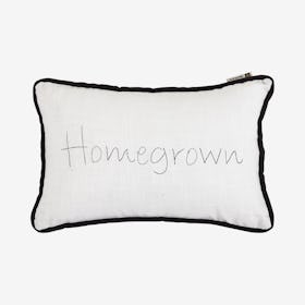 Hollywood Embroidery Pillow - White